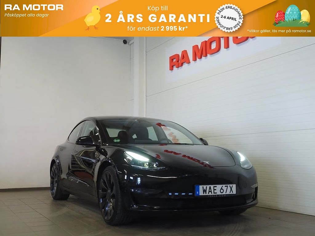 Tesla Model 3 Performance 513hk AWD | Panorama | Navi | 2023