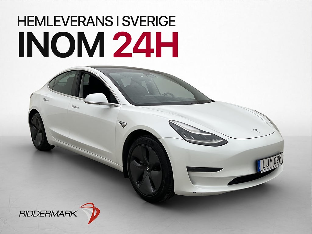 Tesla Model 3 Long Range AWD Drag Pano Kamera Skinn Navi AP