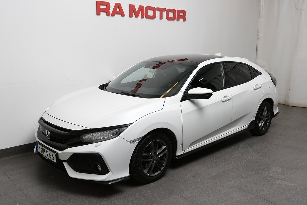 Honda Civic 1,5 i-VTEC Turbo 182hk Sport + Aut Navi Glastak 2018