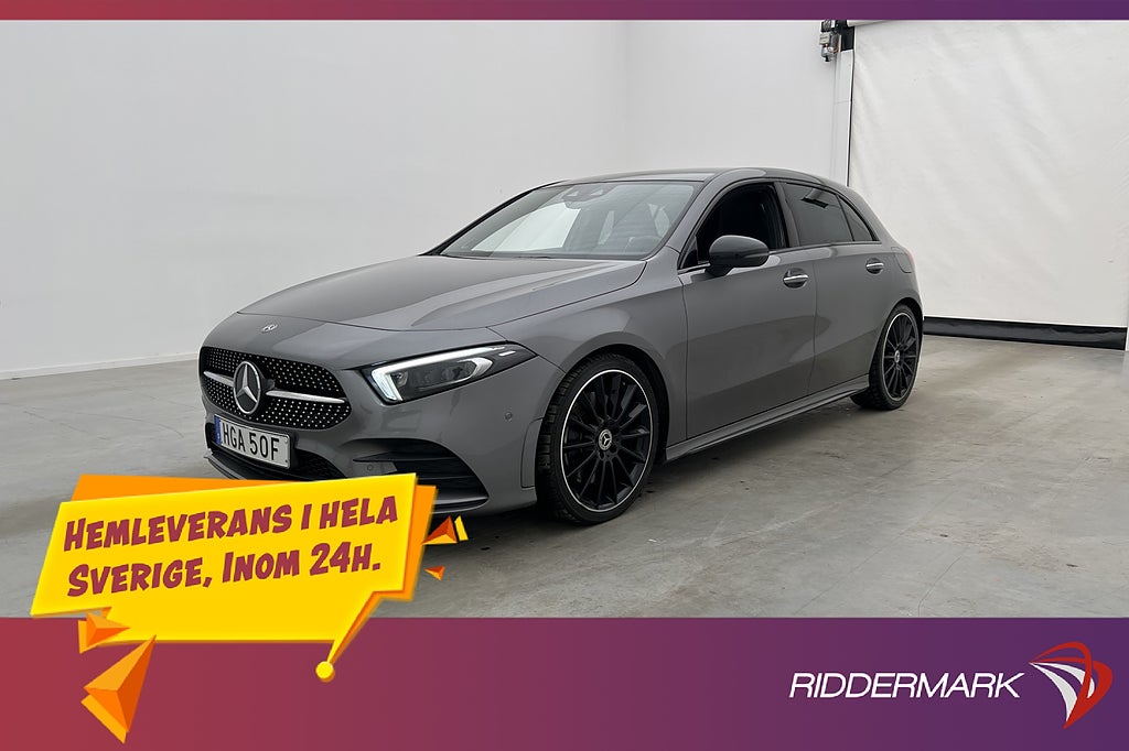 Mercedes-Benz A 250 4M 224hk AMG Pano Värm Wide Burm SE UTR