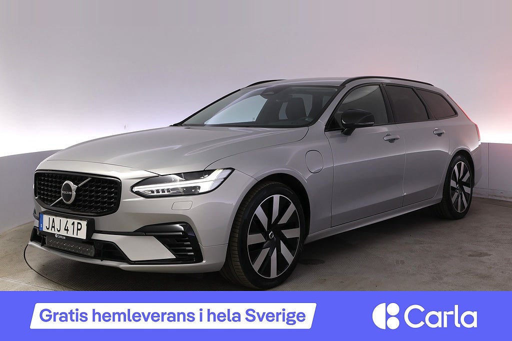 Volvo V90 Recharge T6 AWD Plus Dark Drag Elstol BLIS Kamera