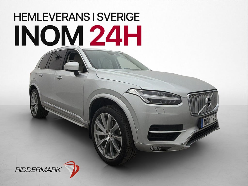 Volvo XC90 T5 AWD Inscription 7-Sits Drag Värm Kamera Skinn