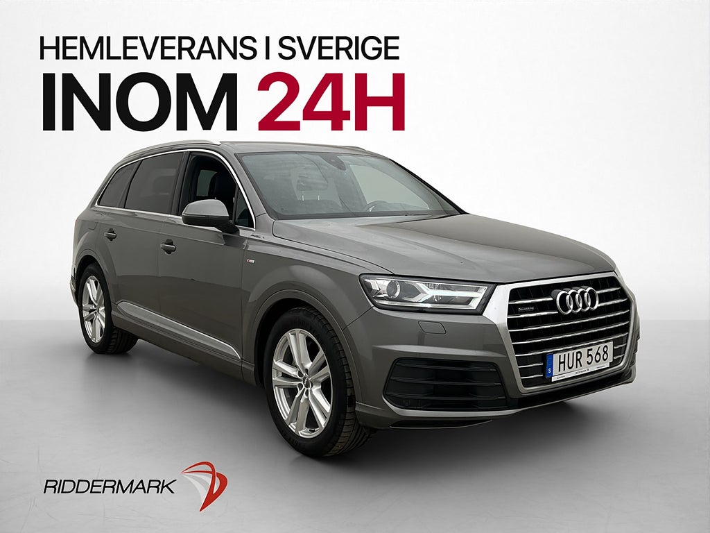 Audi Q7 3.0 TDI Q S Line 7-Sits Luft-fjäd BOSE Cockpit Värm