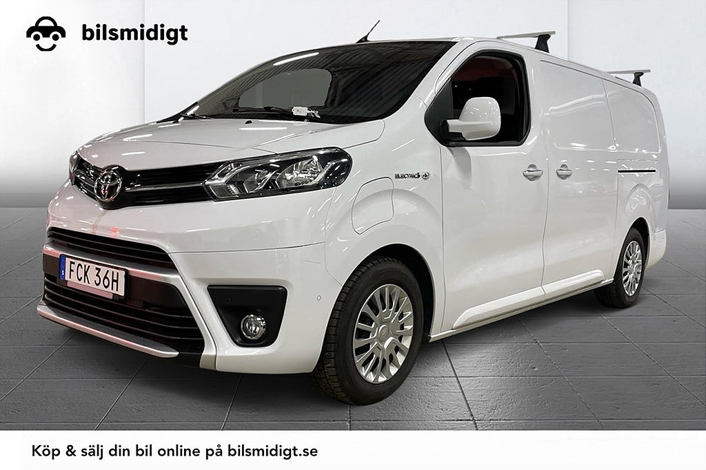 Toyota ProAce Electric 75 kWh L3 Drag 2xSidodörr 3sits Kamera 136hk