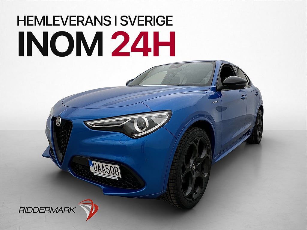 Alfa Romeo Stelvio Turbo Q4 280hk Veloce H/K Kamera Skinn