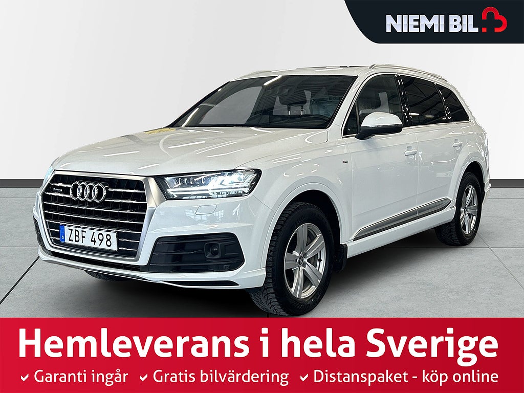 Audi Q7 3.0 TDI V6 Quattro SLine/S&V-Hjul/7-sits/Drag/Pano/Värm