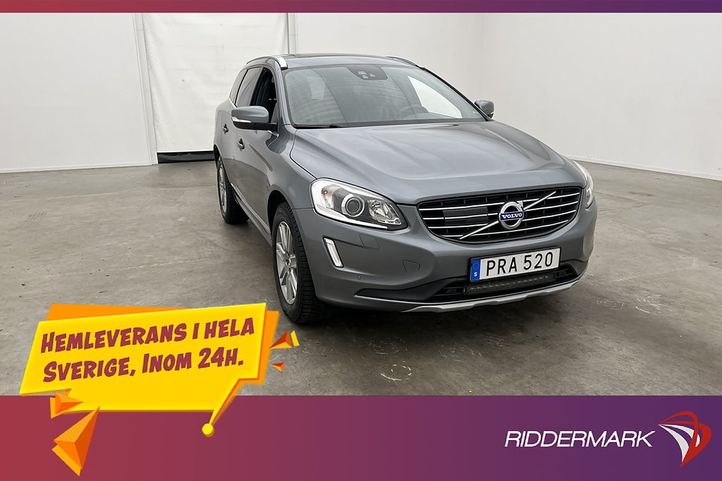 Volvo XC60 D4 AWD 190hk Classic Värm Navi Kamera Skinn Pano