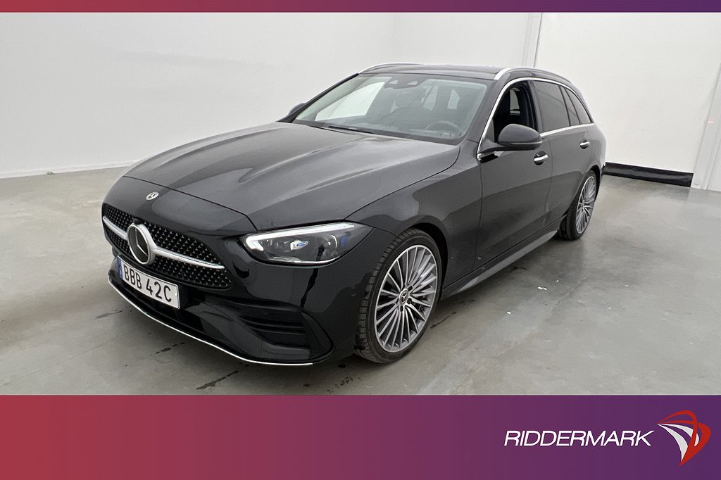 Mercedes-Benz C 220 T d AMG Pano D-Värm Burm 360º Drag MOMS