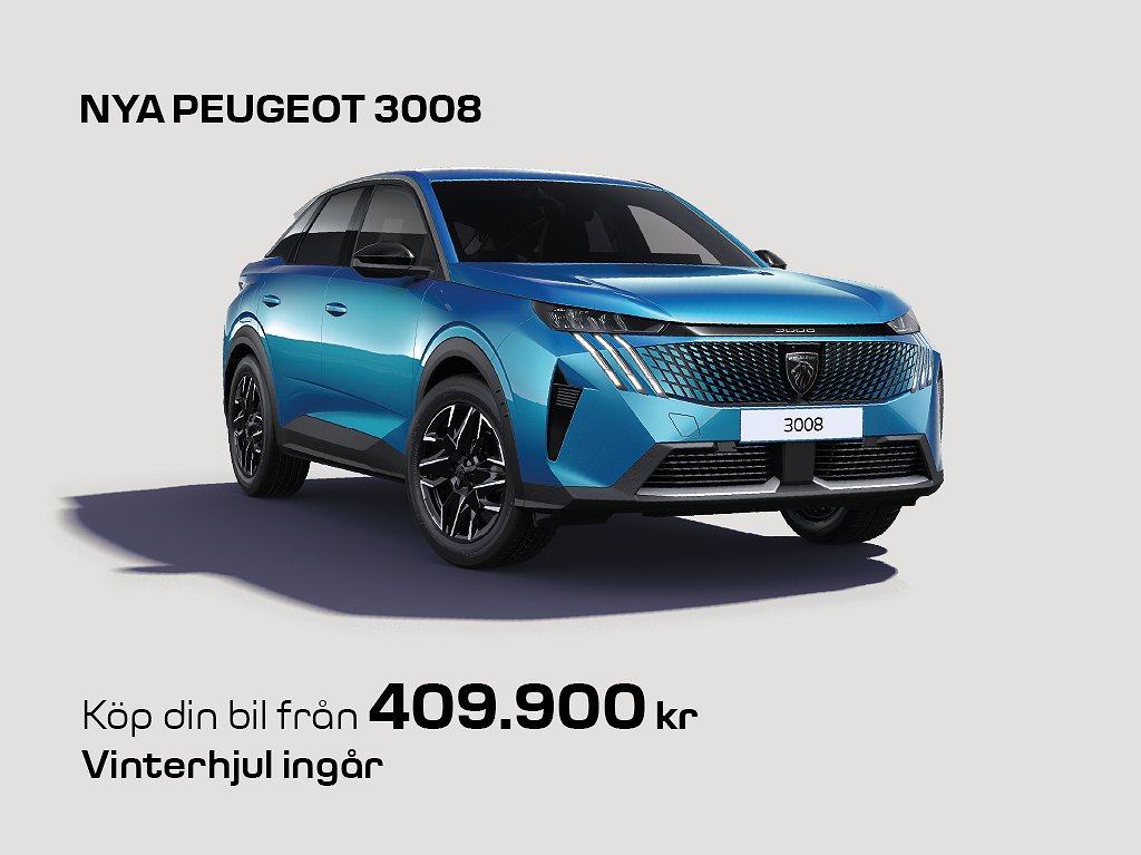 Peugeot 3008 HYBRID 136hk Allure Vinterhjul ingår vid köp