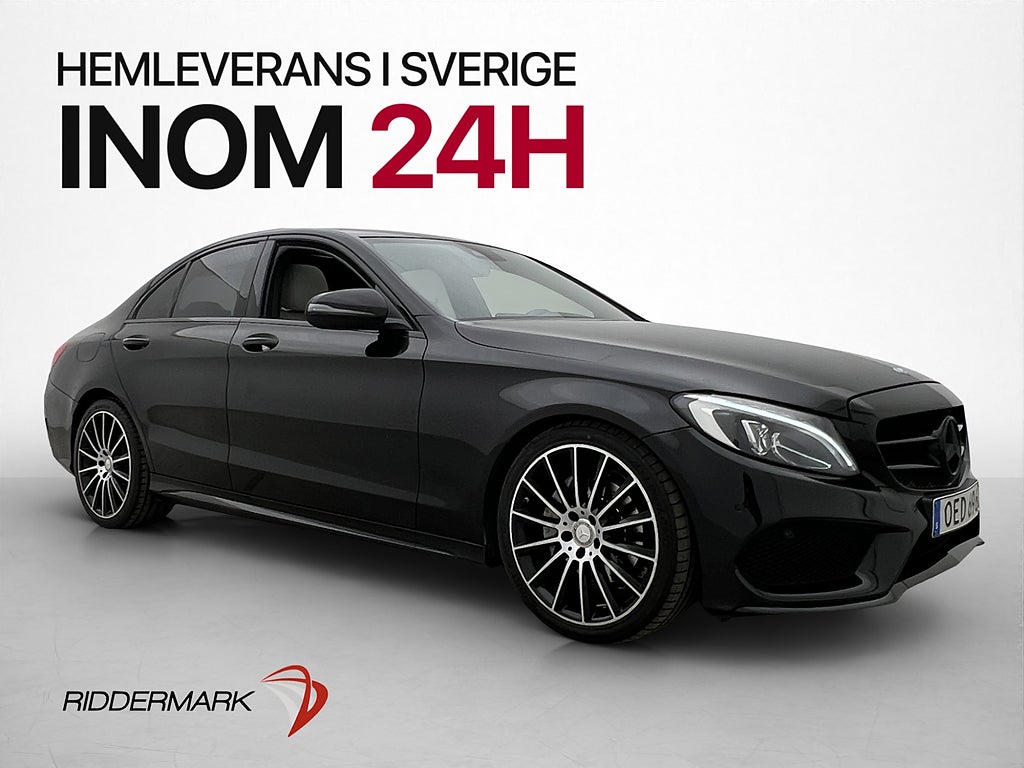 Mercedes-Benz C220 d AMG Värmare Panorama Burmester Läder