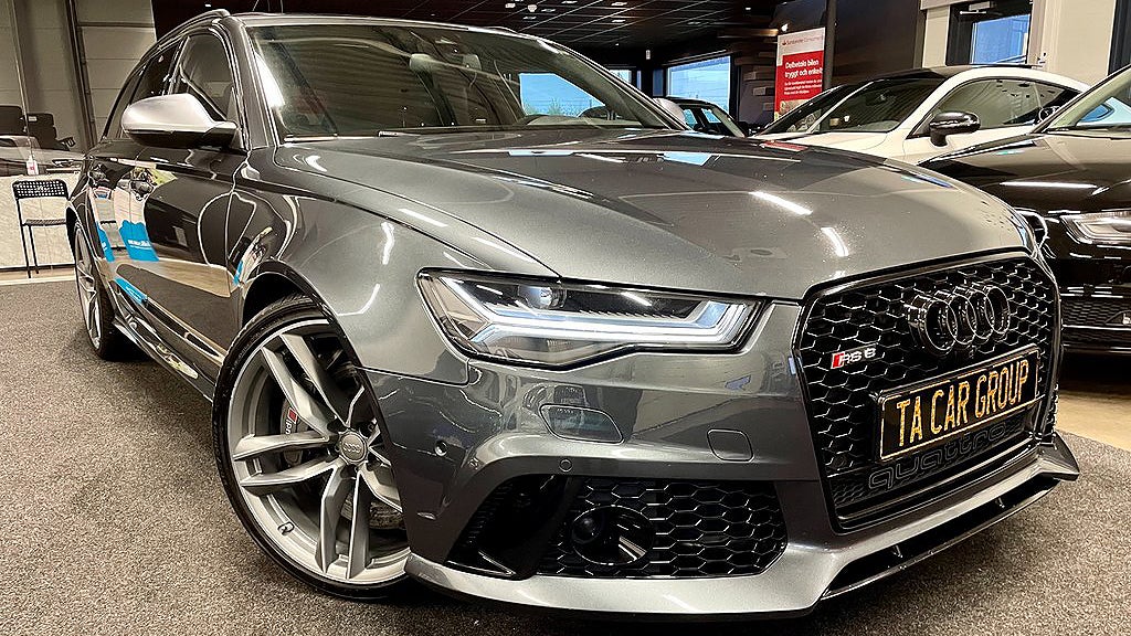 Audi RS6 har en V8-motor på 560 hästkrafter. 