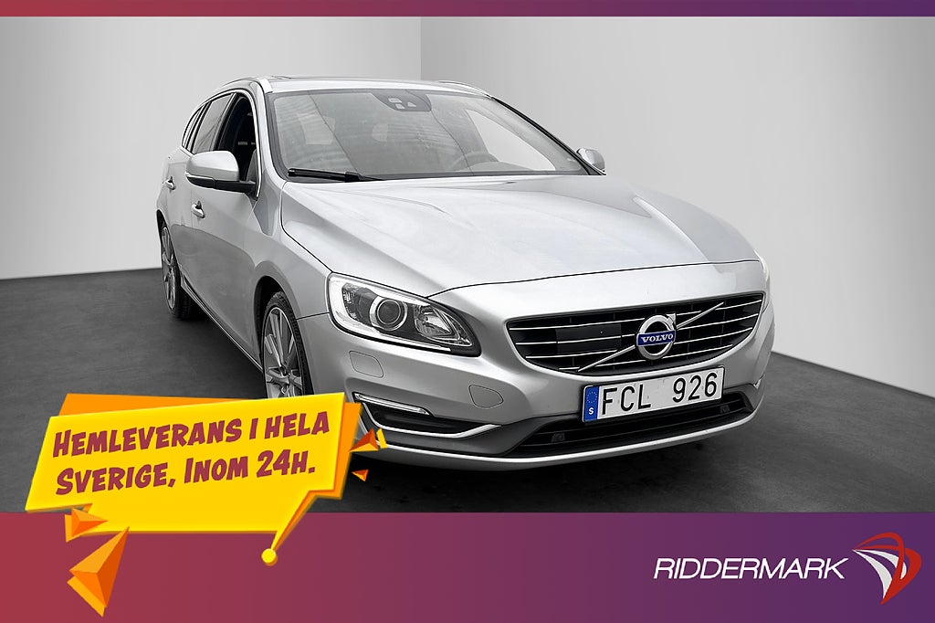 Volvo V60 Polestar T6 AWD 329hk Summum T-lucka VOC Nav Skinn