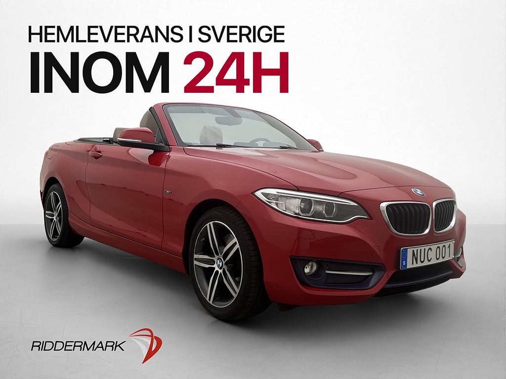 BMW 220 i Convertible Sport line Sensorer Skinn Farthållare