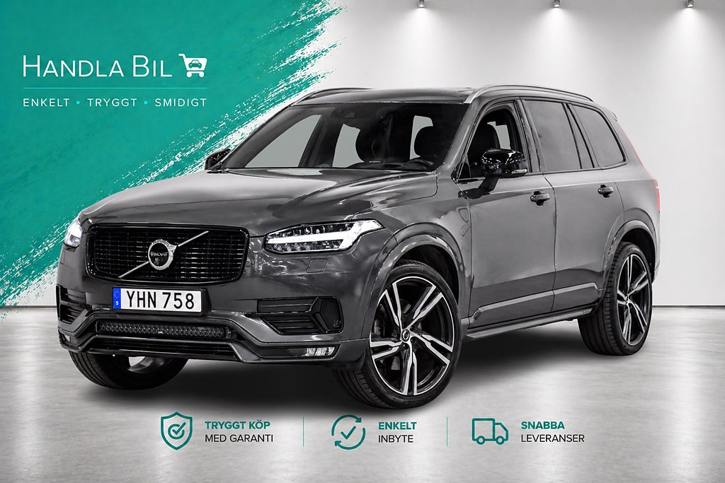 Volvo XC90 D5 AWD 7-sits R-Design B&W Luft HUD 360° Dragkrok