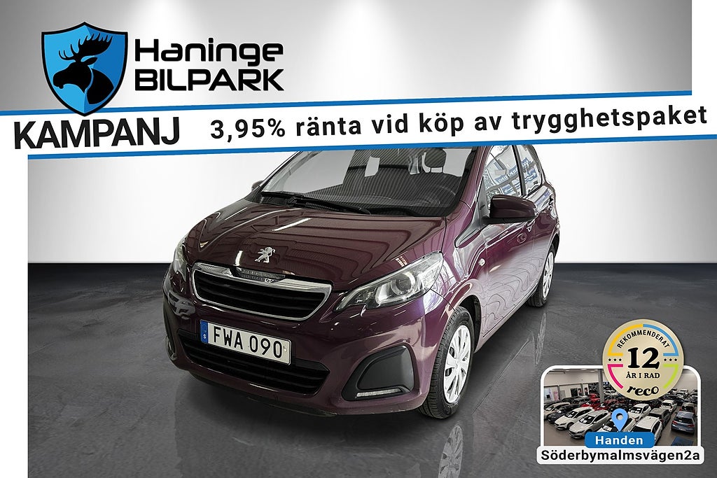 Peugeot 108 5-DR 1.0 SUPERDEAL 3.95% / LÅGMILAD / NYSERVAD/KAMKEDJA