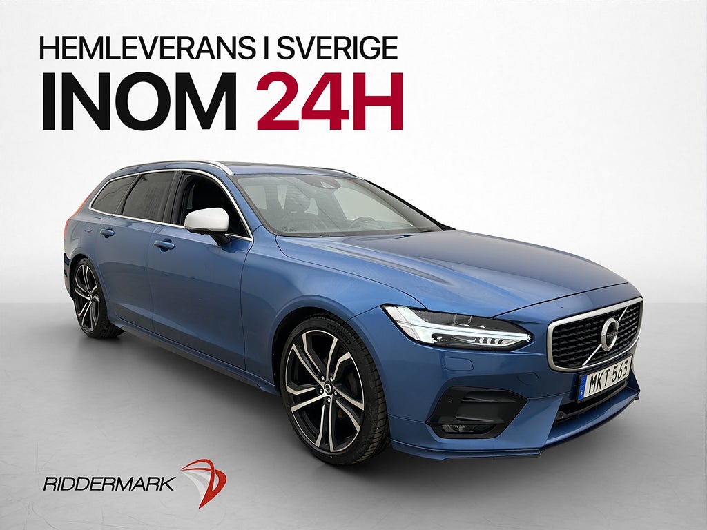 Volvo V90 D4 190hk R-Design VOC Pano B&W 360° D-Värmare Navi