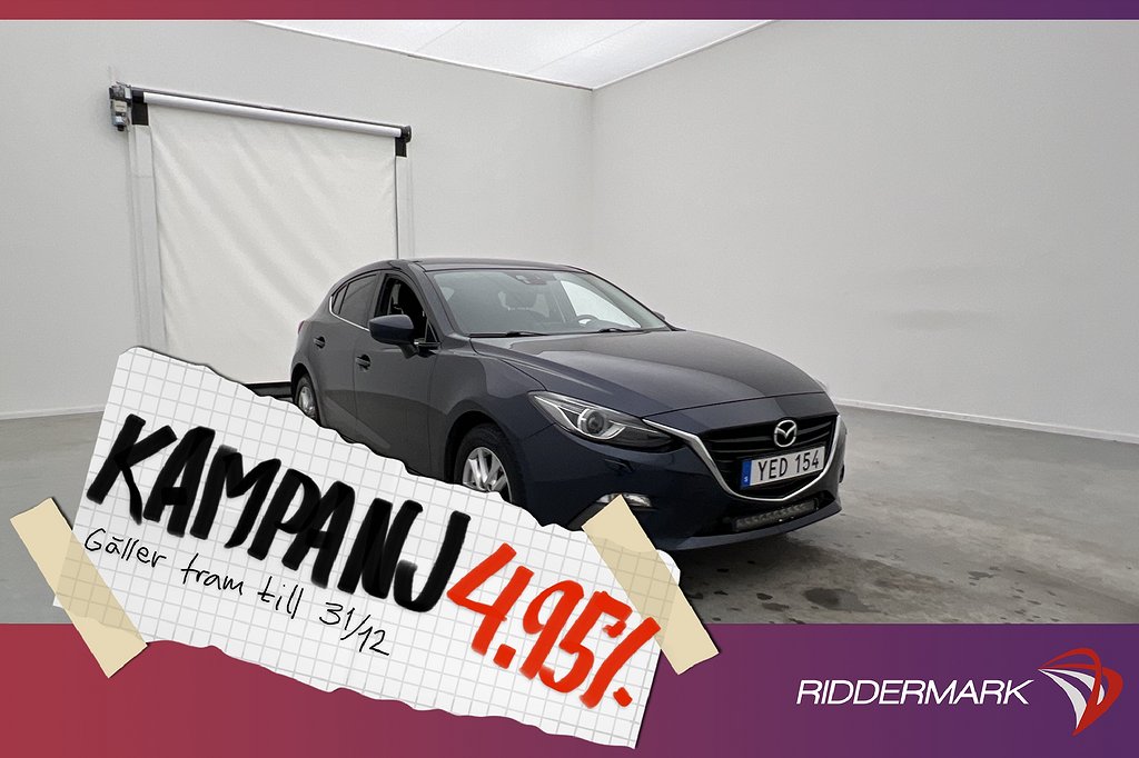 Mazda 3 Sport SKYACTIV-G 120hk Vision M&K-Värm S 4,95% Ränta