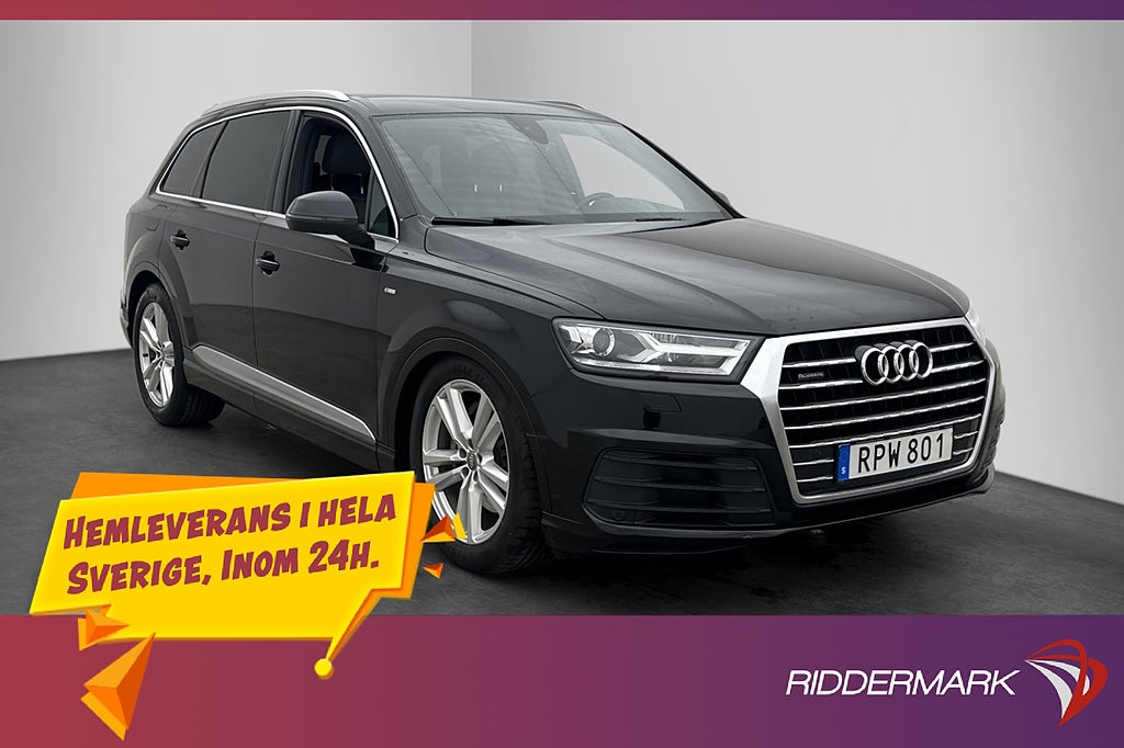 Audi Q7 TDI V6 Q 272hk S-Line 7-Sits Luftfjädring BOSE Värm