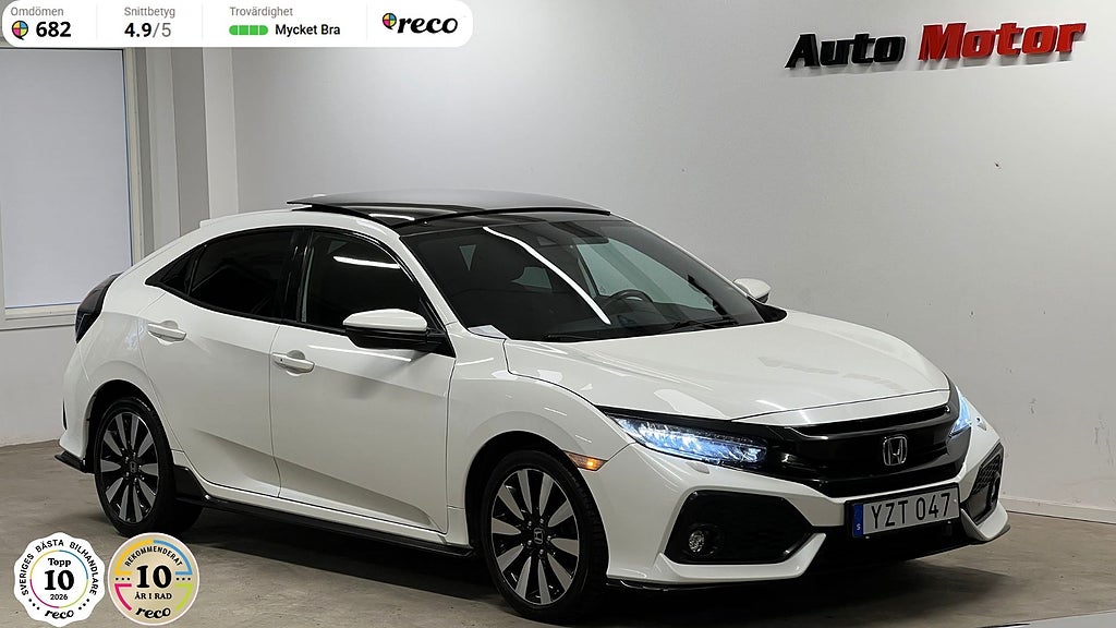 Honda Civic 5-dörrar 1.5 i-VTEC Turbo 182hk Pano/3,45% RÄNTEKAMPANJ