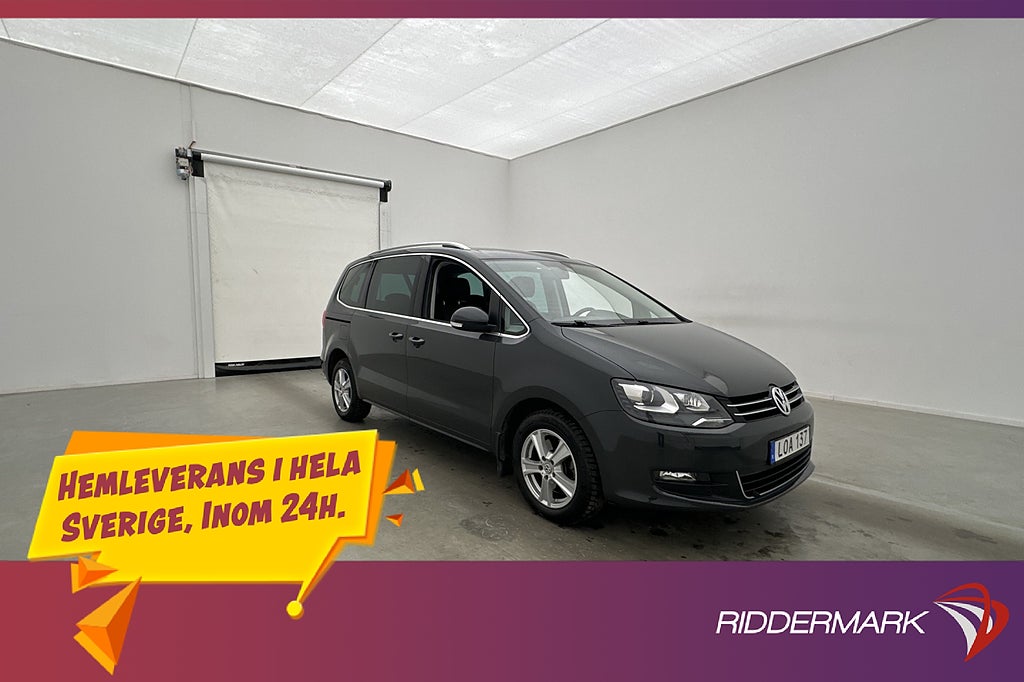 Volkswagen Sharan 2.0 TDI 4M 7-Sits Pano Kamera Drag