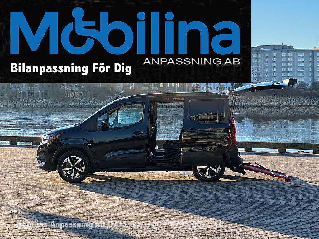 Peugeot Rifter Handikappanpassad Rullstolsbil 2025