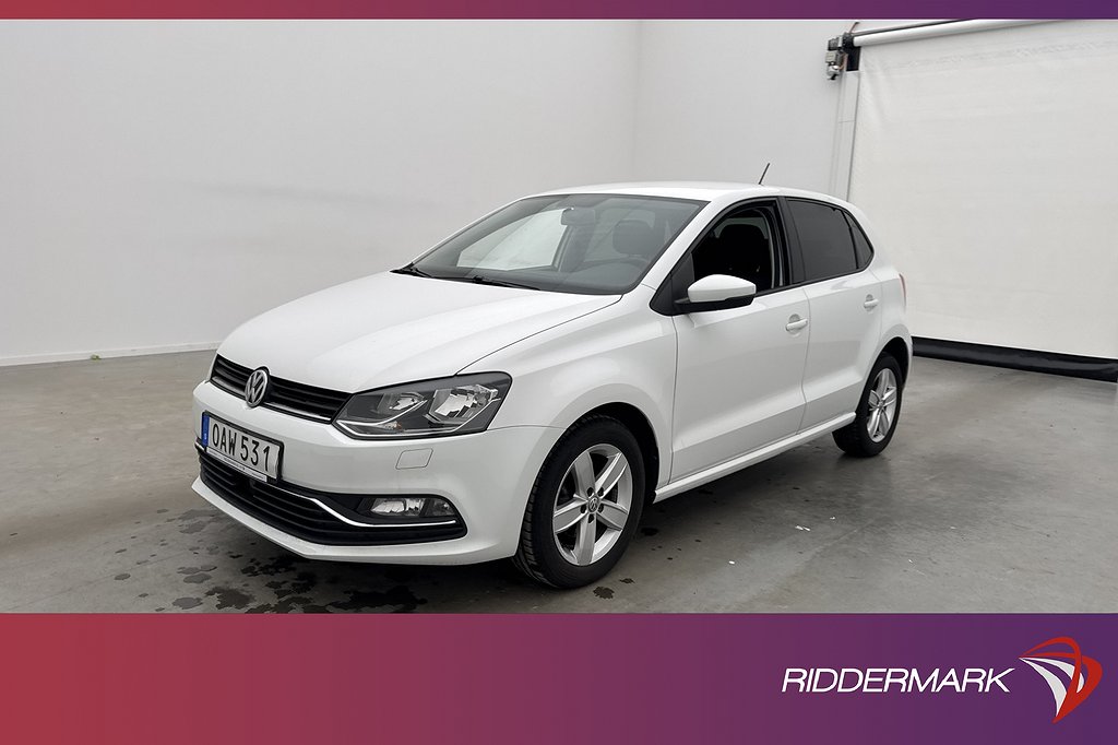 Volkswagen Polo TSI 90hk Bluetooth 0,47l/mil Låg-Årsskatt