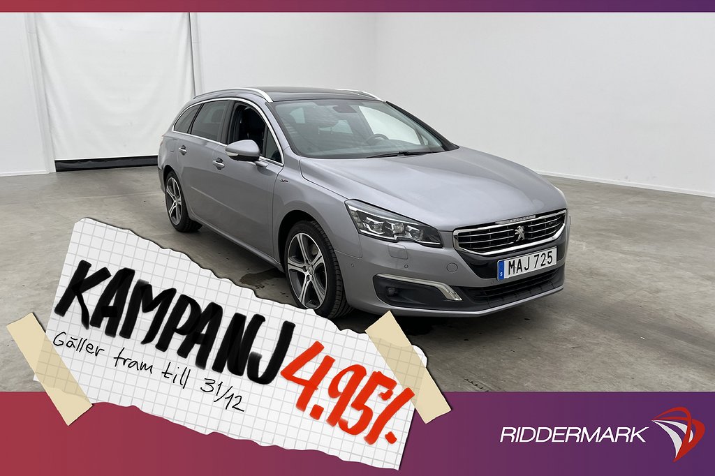 Peugeot 508 SW 2.0 180hk Business Pano Kamera 4,95% Ränta