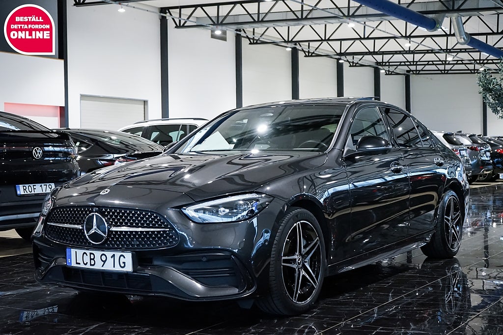 Mercedes-Benz C 300 e 9G-Tronic Sedan AMG Line 360Kam Dragkrok Plug-In Hybrid 