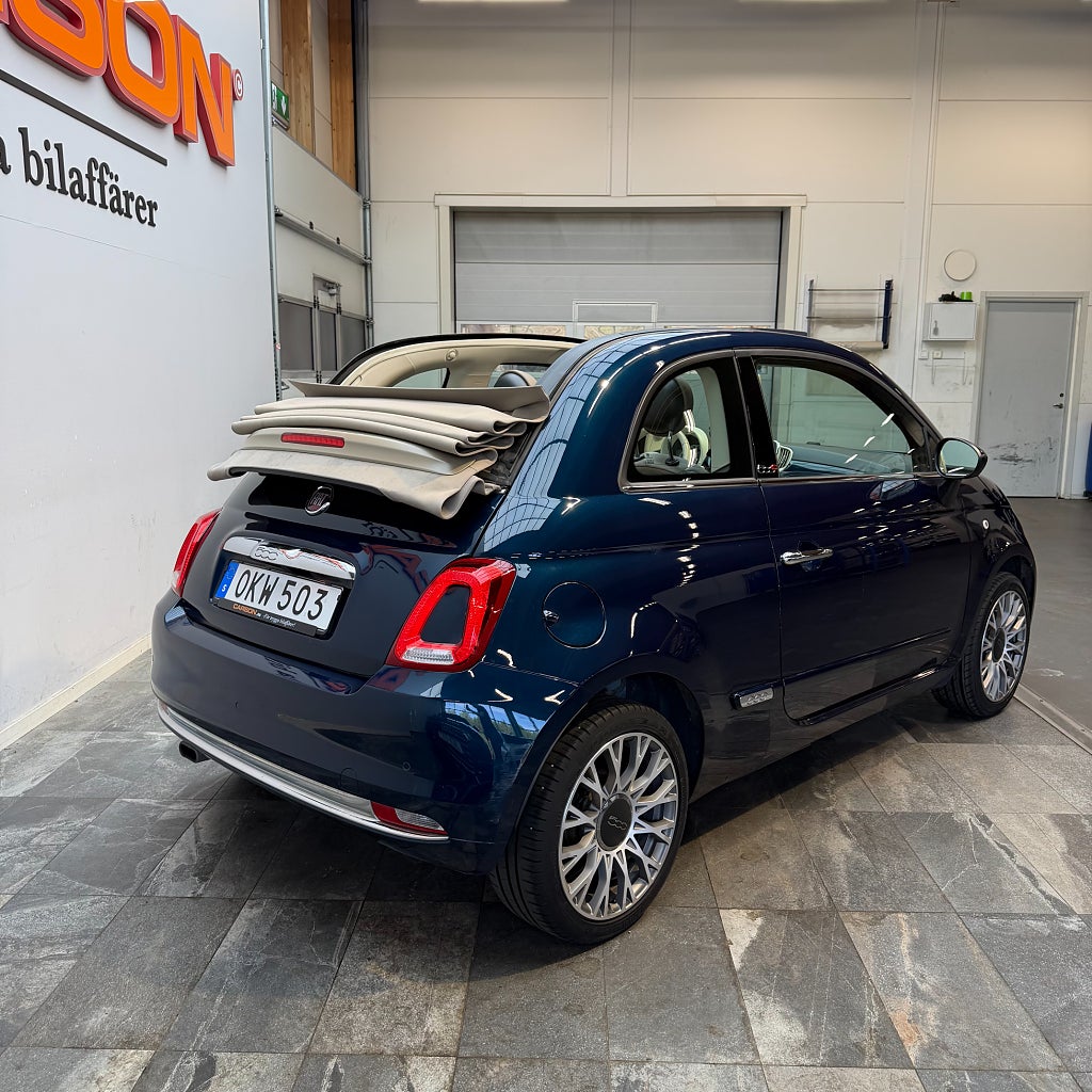 Fiat 500C 1.2 8V Lounge Navi Läder PDC Bak