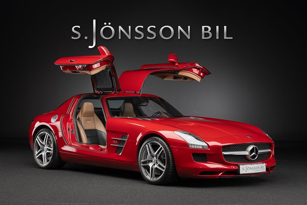 Mercedes-Benz SLS AMG Måsvinge / Safirröd / Exklusivläder