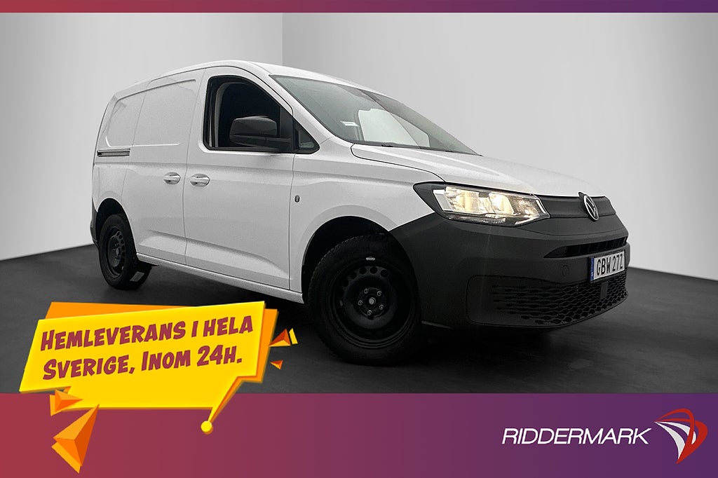 Volkswagen Caddy Cargo Värmare Kamera V-Inredd CARPLAY Moms