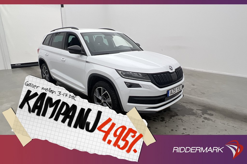 Skoda Kodiaq 2.0 TDI 4x4 SportLine 7-Sits D-Värm 4,95% Ränta