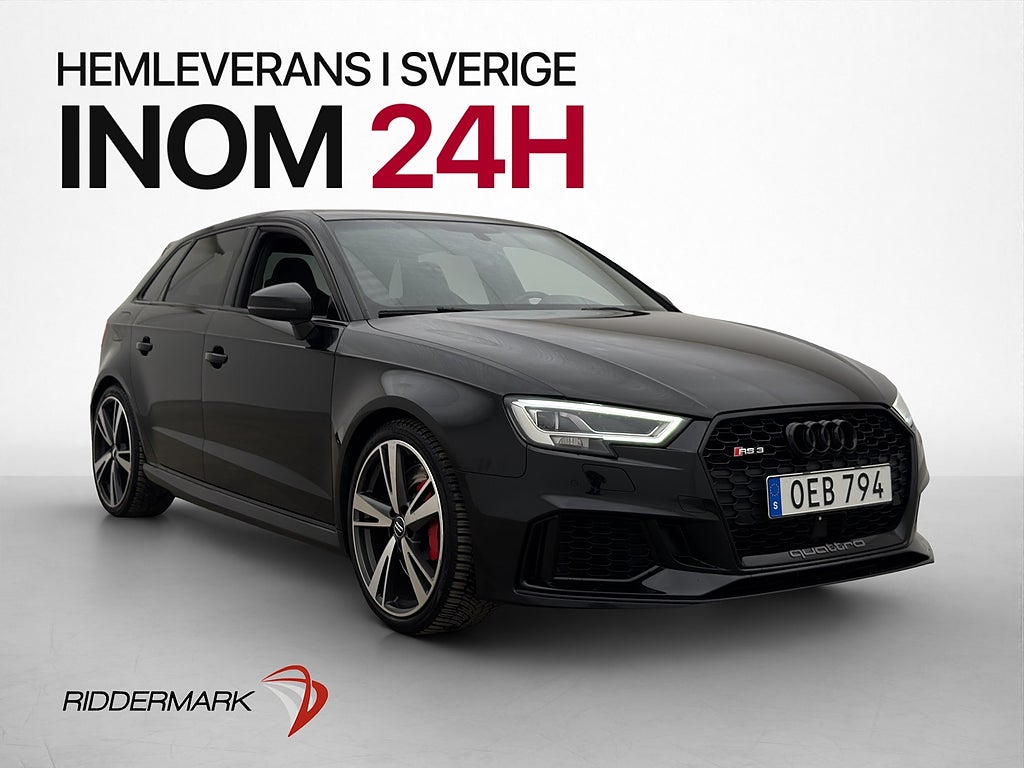 Audi RS3 Sportback Quattro 400hk Cockpit B&O Pano RS-Avgas