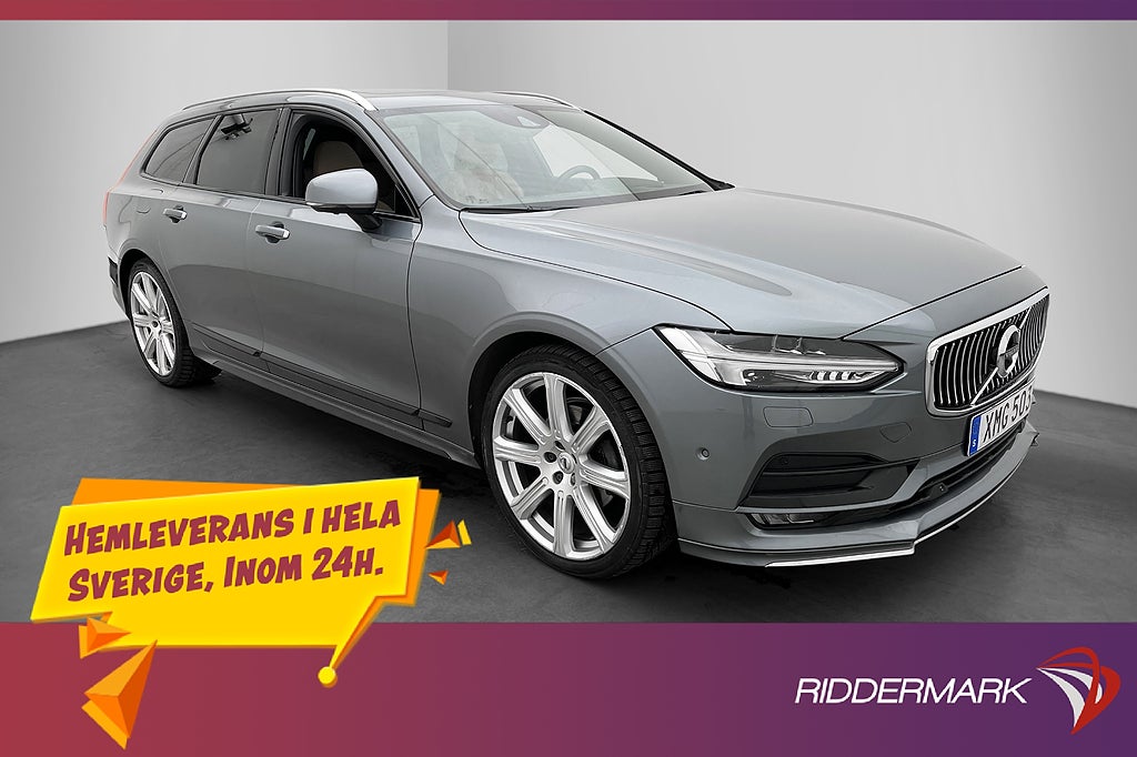 Volvo V90 D5 AWD Inscription Pano B&W Värmare HUD 360° VOC
