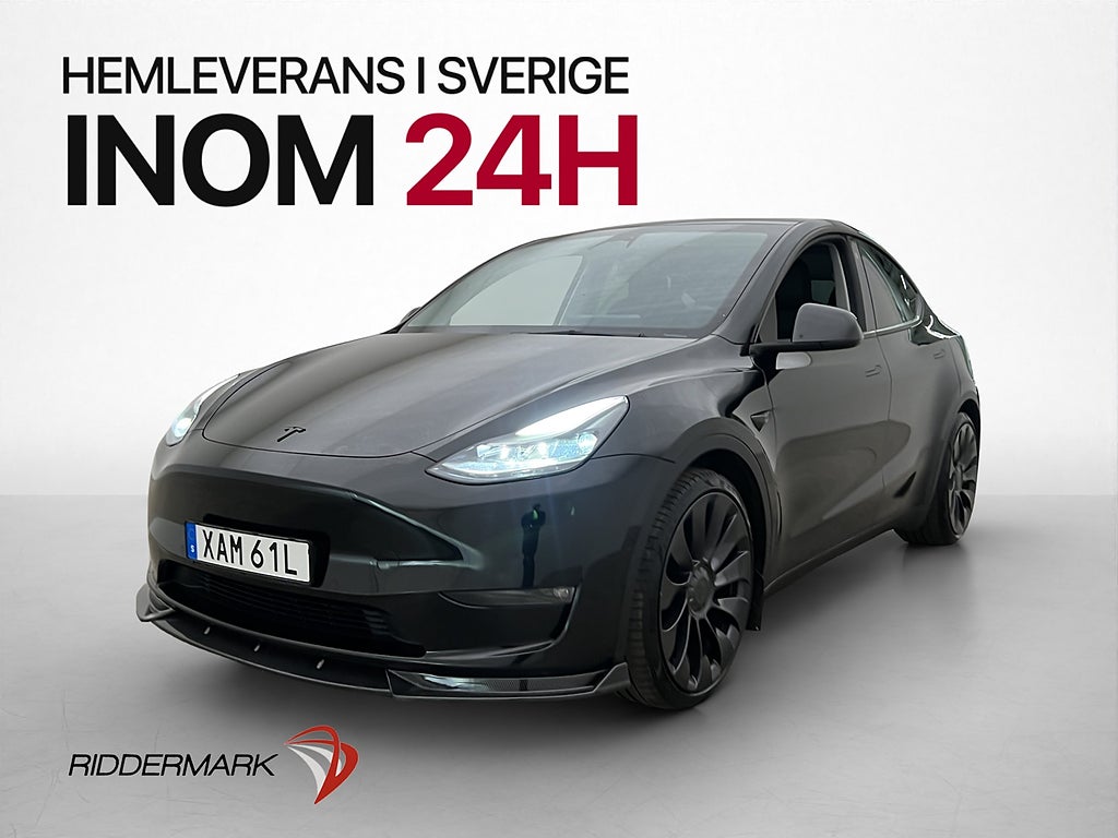 Tesla Model Y Performance AWD Värmare Autopilot Svensksåld