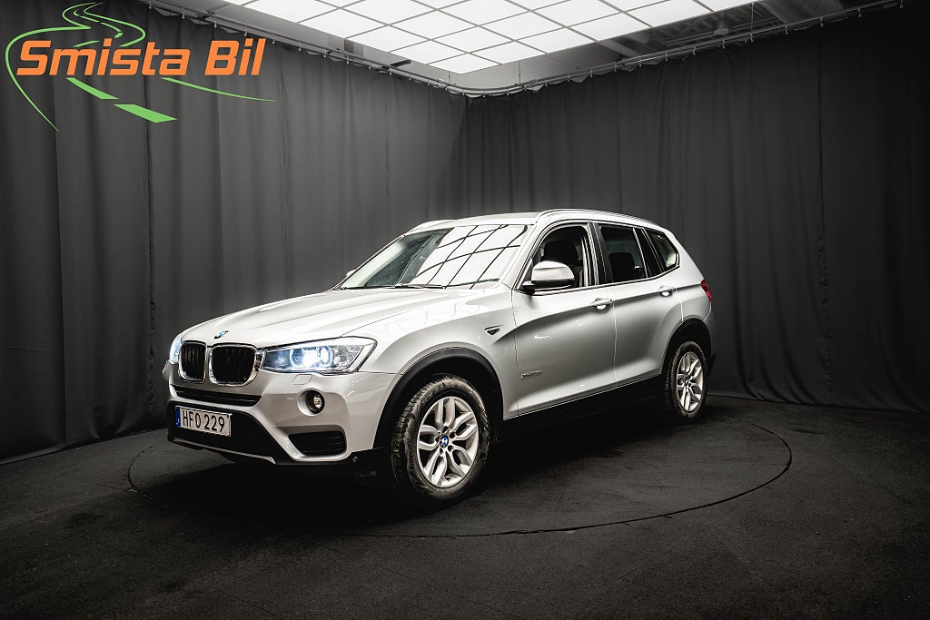 BMW X3 xDrive20d 1-ÄGARE HALVSKINN RATTVÄRME PDC 190hk
