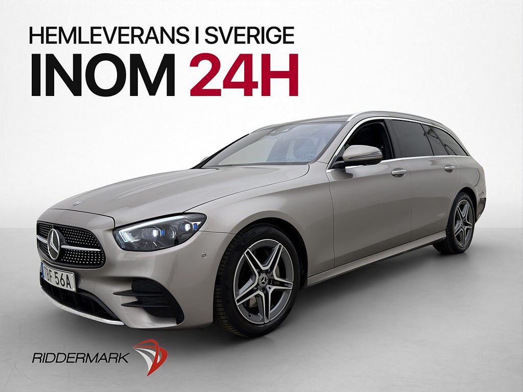 Mercedes-Benz E 220 T d 4M AMG Pano Burm Wide Skinn Drag 360