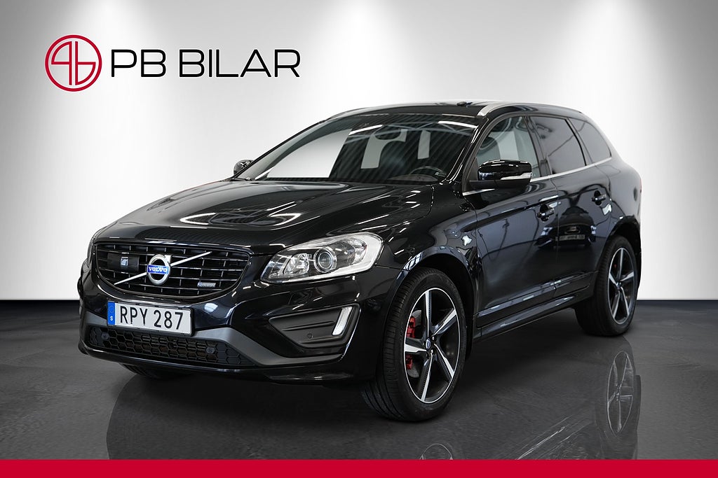 Volvo XC60 Polestar T6 AWD 329hk Black R-Design Pano H/K Skinn B-kam