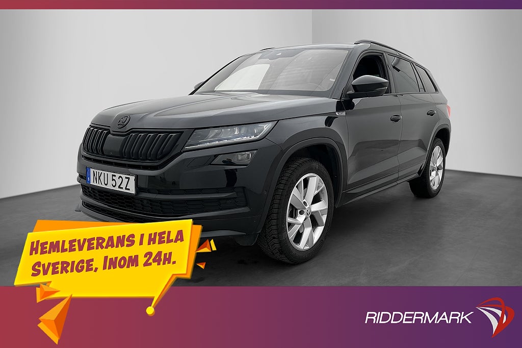 Skoda Kodiaq 2.0 TSI 4x4 Sportline Värmare Pano 360° Cockpit