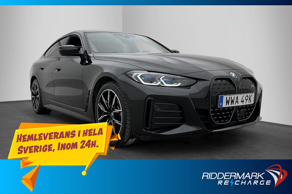 BMW i4 M50 544hk xDrive M-Sport HUD H/K 360° Dragkrok MOMS