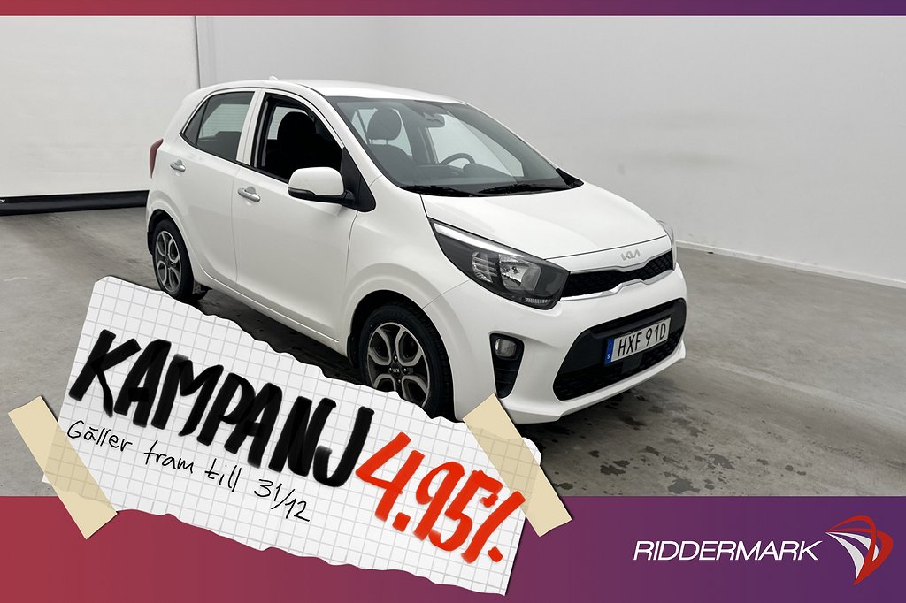 Kia Picanto 1.0 MPI 67hk Advance Kamera 4,95% Ränta