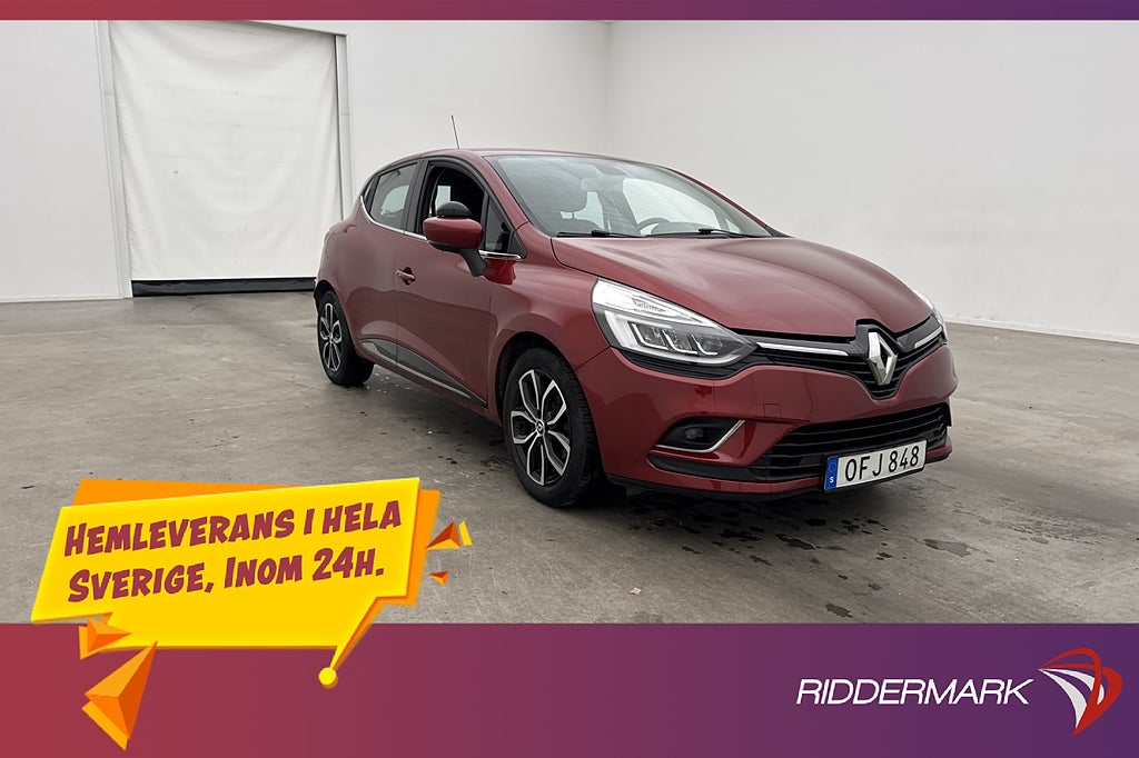 Renault Clio 0.9 90hk Navi P-Sensorer Halvskinn Farthållare