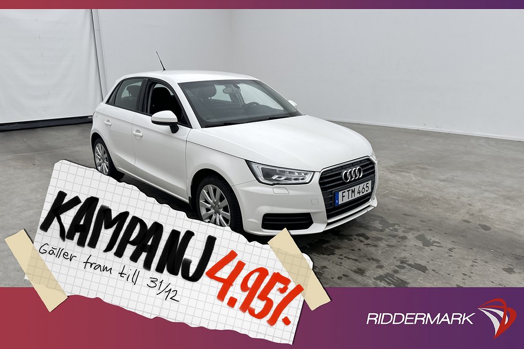 Audi A1 Sportback 1.0 TFSI 95hk Sport Editio 4,95% Ränta