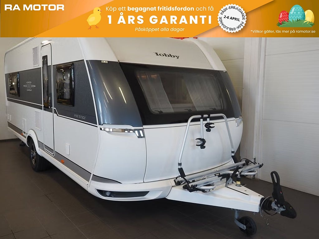 Hobby 560 LU Prestige Cykelställ Ugn Långbäddar 2020