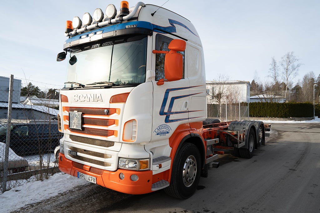 Scania R 480 6x2 Chassi Bakaxelstyrning LÄDER VBG SV-Såld VÄLSKÖTT