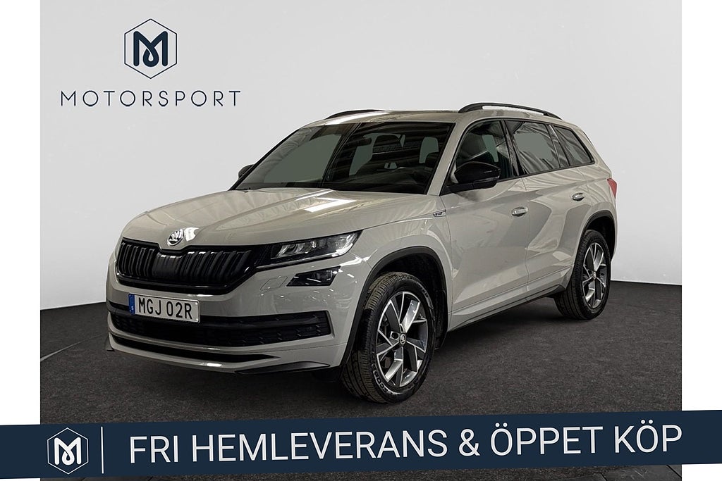 Skoda Kodiaq 7-Sits 2.0 TSI 4x4 Sportline Aut Kamera Värmare Drag