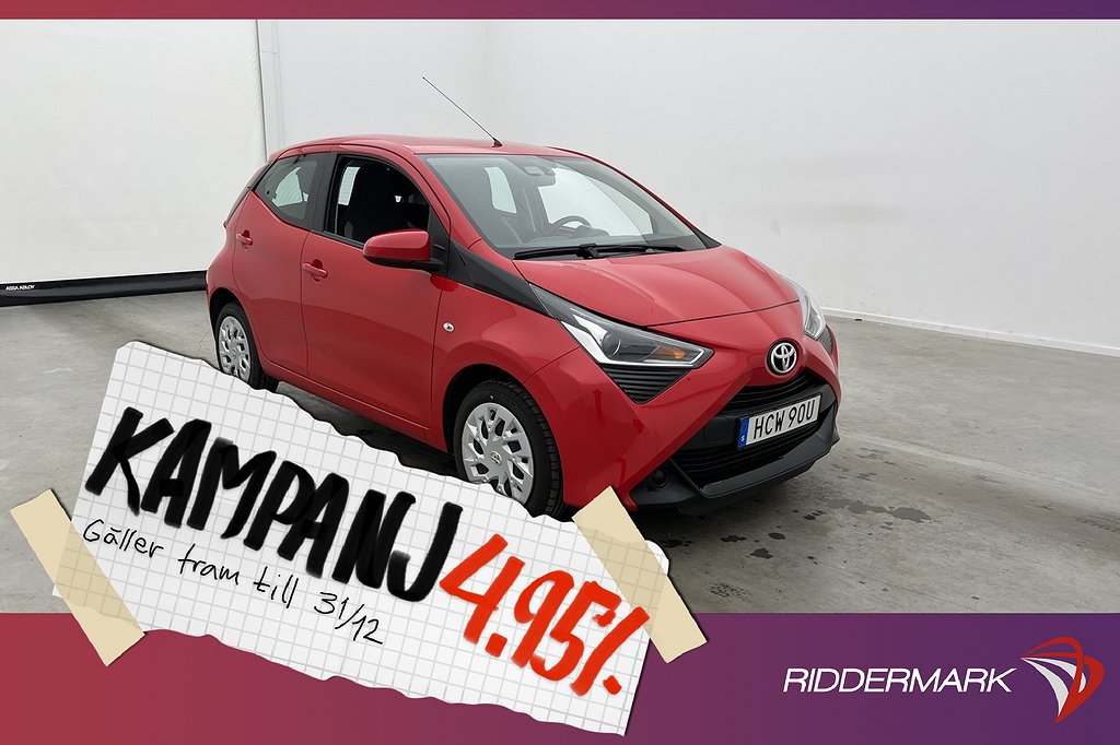 Toyota Aygo 1.0 72hk X-PLAY Kamera Farthålla 4,95% Ränta