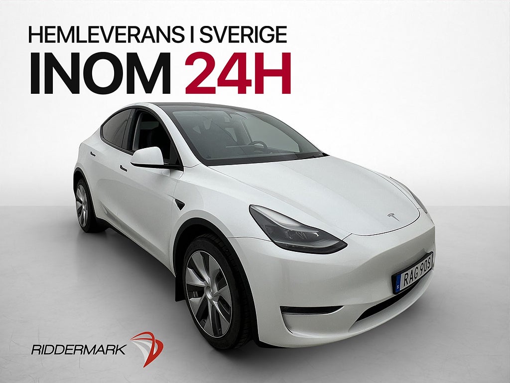 Tesla Model Y Long Range AWD Pano Drag Kamera Skinn AP Navi