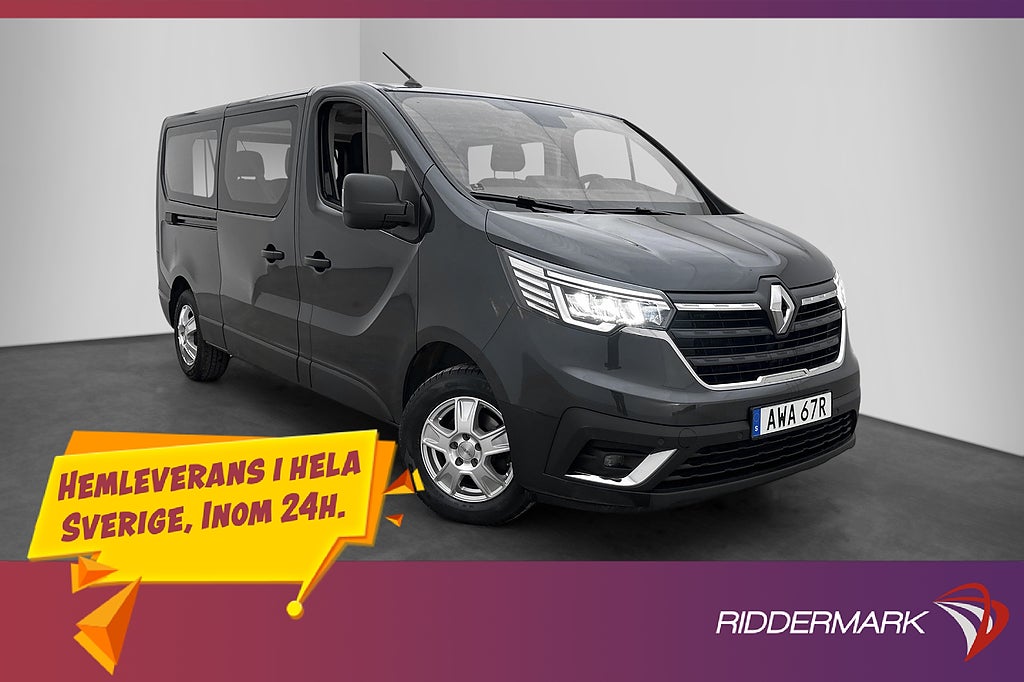 Renault Trafic Kombi Lång 170hk Drag Kamera LED 9-Sits Moms