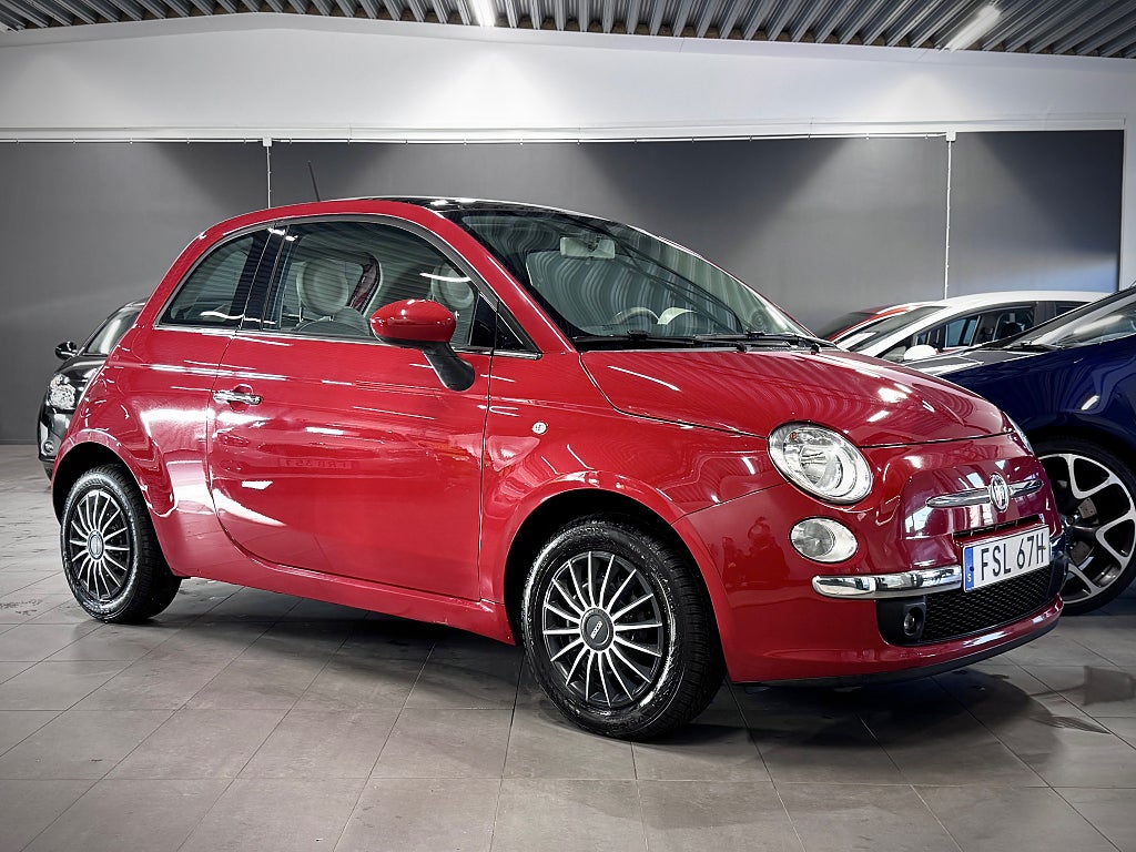 Fiat 500 1.2 8V Lounge Euro 6 Nyservad Nybes Pano Nykamrem